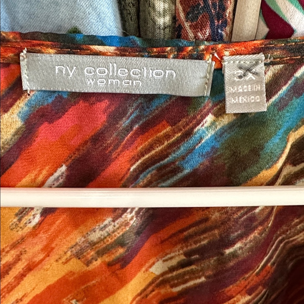 NY Collection Bohemian Style Blouse with Built in Removable “Necklace” - Picture 2 of 13